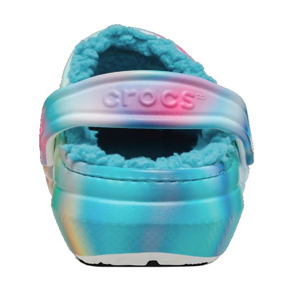 NEW Crocs Size 7 Classic Lined Solarized Clog, Pure Water/ Multi - Picture 6 of 6